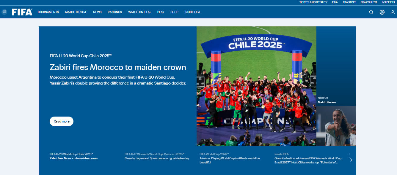 扎比里接队, 决赛在智利, 世界杯的非 扎比里接队, 决赛在智利, 世界杯的非